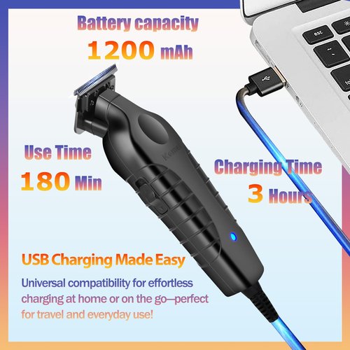 KEMEI 2299 Cordless Hair Clippers for Men Professional Zero Gapped Trimmer & Barber Hair Cutting Kit, Ideal Gifts for Men