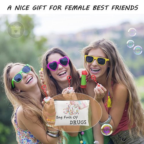 Hookoome Nurse Practitioner Gifts for Women - Bag Full Of Drugs- Funny Medicine Cosmetic Pill Bag Storage Multifunction Pouch for Her Mom Patient Birthday Gifts