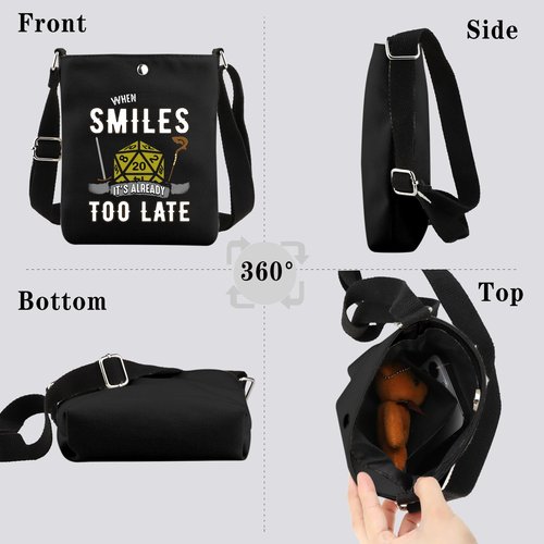 GJTIM Novelty DandD Game Dice Pouch When The Smiles It's Already Too Late Accessory Pouch Bag (SMILES CB)