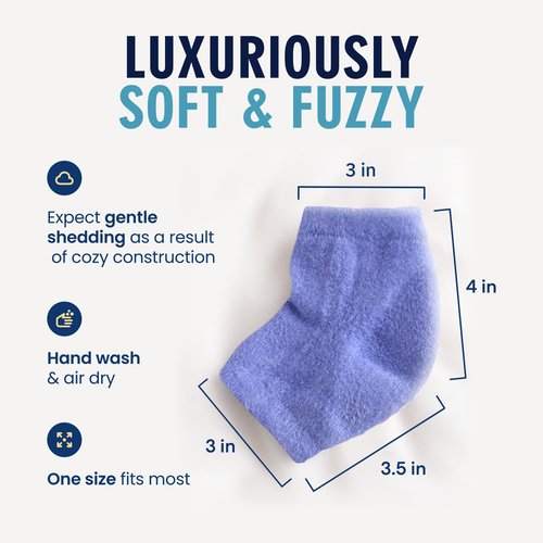 Dr. Frederick's Original Moisturizing Fuzzy Heel Socks - 6 Pairs - Cozy Gel-Lined Sleep Socks for Women & Men - Soothes Dry, Cracked Feet - Heel Repair - Variety Pack