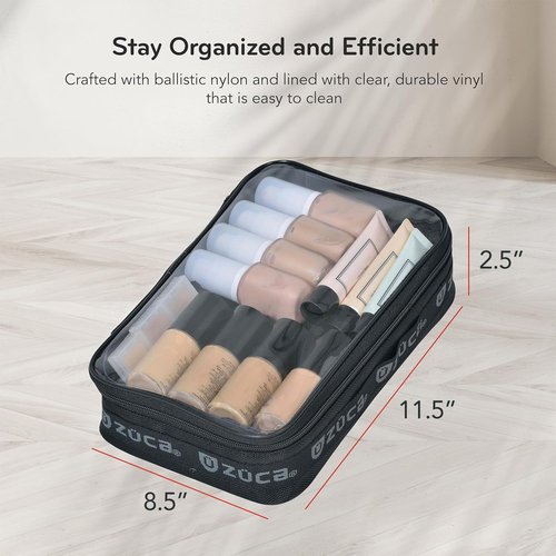 ZUCA Pro & Sport Bag Accessory: Large Artist Utility MakeUp Pouch - Durable, Spacious Cosmetic Storage Solution For Travel & Professional Use