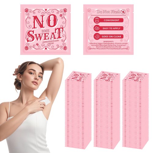 BUAEL Mini Deodorant Body Wipes 150 pieces of Travel deodorant Wipes And Travel Deodorant Individually Wrap Hypoallergenic Underarm Sweating Rose And Travel To Clean Skin For Female Male Teenagers