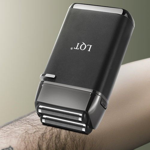 LQT Latest 2-in-1 Electric Shaver Facial Mesh Shaver - Portable Cordless Shaver - Hidden Trimmer and Fast Charging Function - (3150 Mesh Holes, 60 Blades) Black