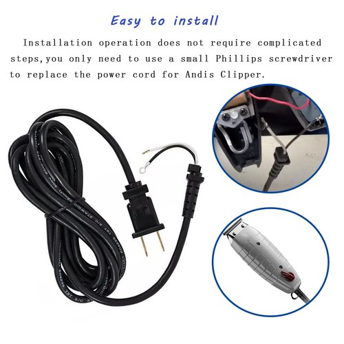 04624 Trimmer Cord for Andis Cord,Power Line for T-Outliner Clippers Hair Trimmer