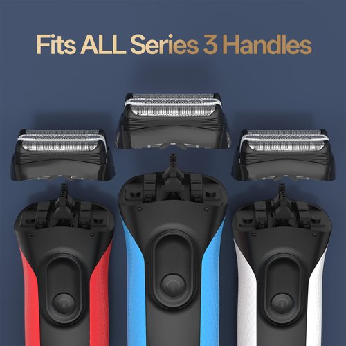 KIONCARE 2-Pack 32B 21B Shaver Replacement Head for S3 Foil & Cutter Razor, Accessories for Braun Series 3 S3 3040s 3010s 310s 3000s 3050cc 3080s 390cc