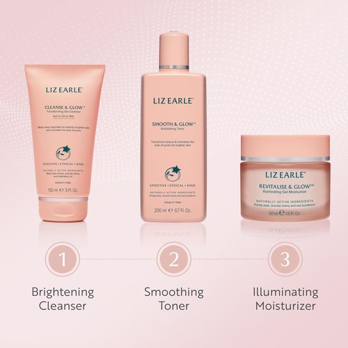 Liz Earle Revitalize & Glow Illuminating Gel Moisturizer - Brightening Vitamin C Face Cream & Pore Minimizer - Enriched with Acerola Cherry to Gently Exfoliate Skin and Boost Hydration (50ml)