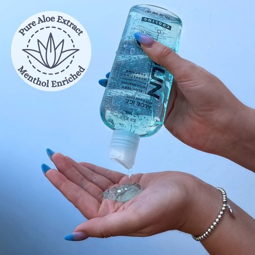 Sun Laboratories Aloe Ice Gel 3-Pack 8 fl. oz. Bottles - Organic Aloe Vera Gel - Pure and Natural After Sun Care, Sunburn Relief, Soothing Sun Cream - Aloe Vera for Burns