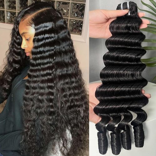 Lemoda 16Inch 1PC/lot Burmese Loose Deep Wave Curly Virgin Human Hair Bundles Spriral Curly Ends Top Quanlity Unprocessed Raw Human Hair Extensions