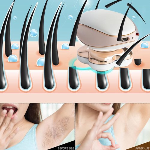 Electric Razors for Women Legs, Painless Hair Removal Device with LED Light, Faultless Shaver for Women, Personal Care Products, Instant (with Storage Bag and Adapter)