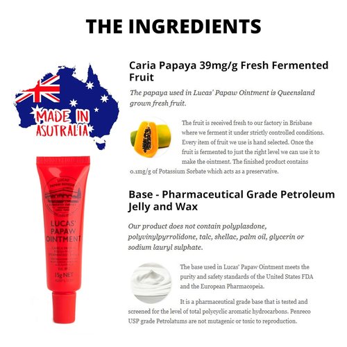 Lucas Pawpaw Ointment 4 x 15g Pawpaw Balm for Lips & Dry Skin - Unique All Skin Types, All Gender- Any Season Gift Pack | Imported Directly From Australia