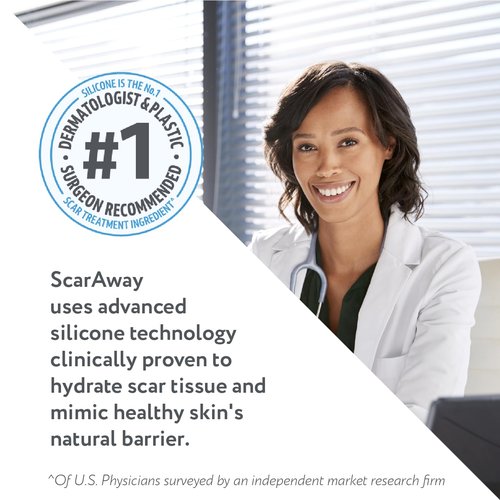 ScarAway Advanced Silicone Scar Sheets, Medical Grade Silicone Strips (1.5" x 3") Scar Treatment & Prevention for Surgical, Burn, Body, Hypertrophic & Keloid Scars Treatment, 8 Tan Reusable Sheets
