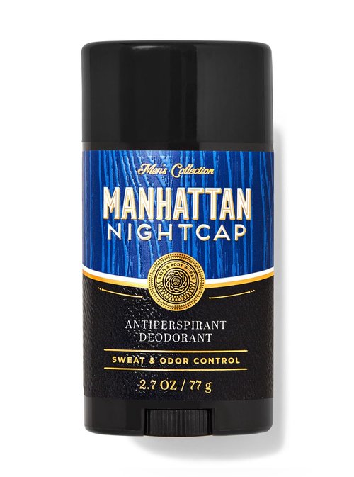 Bath & Body Works Antiperspirant Deodorant With 24-hour Sweat and Odor Protection For Men 2.7 Ounce (2.7 Ounce (Pack of 1), Manhttan Nightcap)