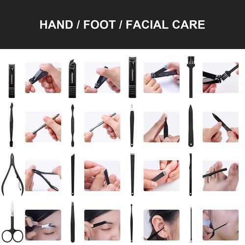 Gifts for Men, Familife Manicure Set Nail Clippers Pedicure Kit Manicure Kit Nail Clipper Set 16pcs Grooming Kit Manicure Set Professional and 100% Stainless Steel Ingrown Toenail File and Lifter