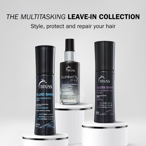 Truss Fluid Shine Spray - Hair Shine Spray Brightens Hair, Increases Hydration, Prevents Split Ends - Frizz Control Formula For Anti-frizz And Anti Humidity - Leaving Hair Shiny And Soft