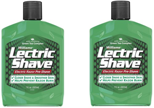 Williams Lectric Shave, Electric Razor Pre-Shave, 7 Ounce (Pack of 2)