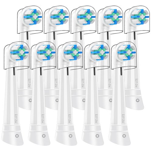 10Pcs Replacement Heads Intelligent Compatible with Oral B iO 2 3 4 5 6 7 8 9 10 Series Electric Toothbrush, IO Brush Heads with Medium Soft Bristles for Gum Care & Sensitive Teeth (White)
