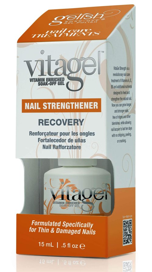 NEW Gelish Gel LED Nail Polish Vitagel Brush Strengthener and Recovery 2 Pack