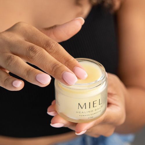 Miel Healing Balm - Moisturizing Tattoo Balm for Tattoo Aftercare, Waxing & Body Hair Removal, Facial, Brow Lamination, Permanent Cosmetics - Soothes Irritation & Redness, Helps Brighten Inks (2 oz)