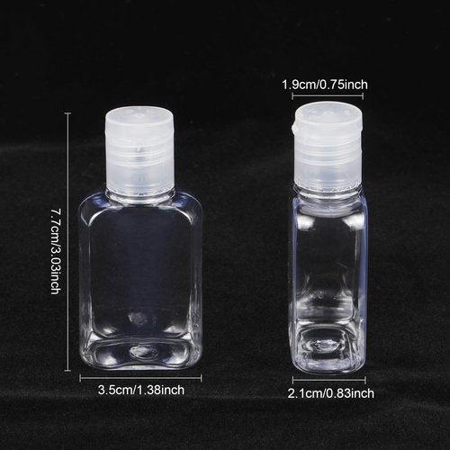 Boao 150 Pcs 1 oz/30 ml Portable Travel Bottle Clear Plastic Empty Bottles Refillable Reusable Bottles Containers for Travel Outdoor Camping Business Trip