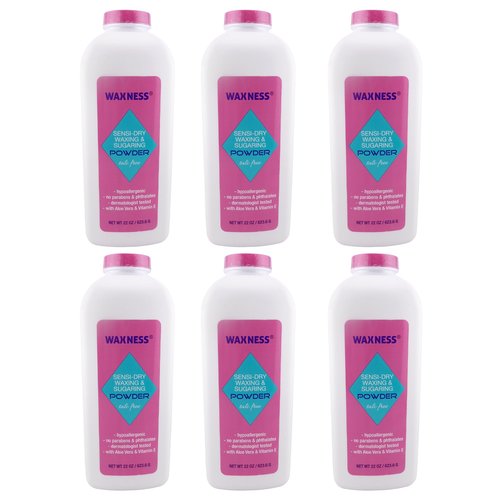 Waxness Sensi-Dry Waxing & Sugaring Powder 22 Oz Pack of 6