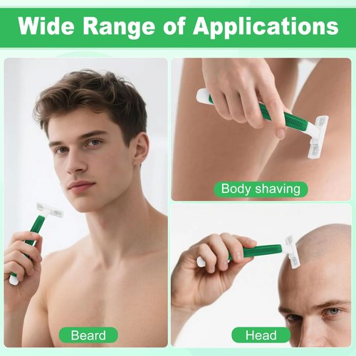 Disposable Razors Bulk, Razors Individually Wrapped Bulk, Travel Razors Bulk With Shaving Cream For Hotels, Shelters, Homeless, Nursing Homes, Charities, Churches, Green (100-PACK)