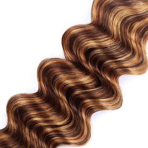 P430 Bundles Highlight Human Hair Bundles Ombre Brown Deep Wave Bundle 20 inch #4 Deep Wave Bundle 100g