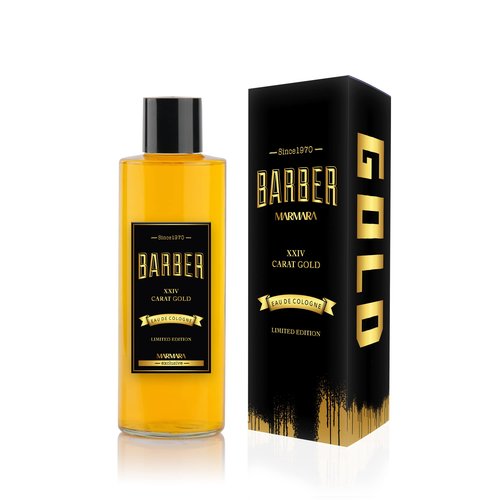 Marmara Barber Cologne - Best Choice of Modern Barbers and Traditional Shaving Fans Limited Edition Glass Bottle in Gift Box (500 ml, Gold Limited Edition)