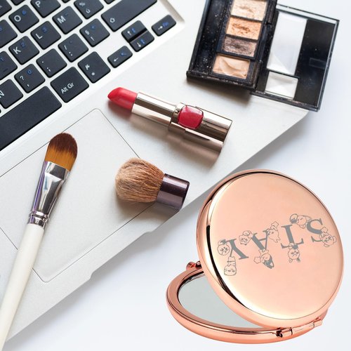 MYOSPARK K-POP Group Gift Stay Fandom Compact Makeup Mirror K-POP Music Lover Merchandise for K-POP Fans (Stay Mirror)