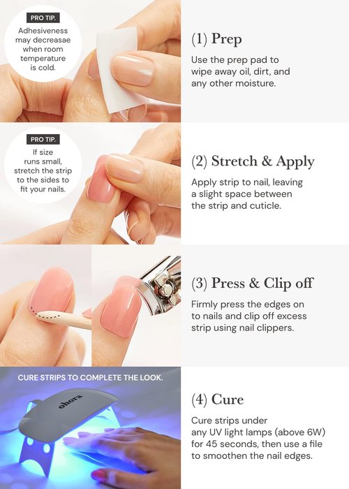 ohora Semi Cured Gel Nail Set of 2 (N Cream Leaf & N Cream Beige) - Professional Salon-Quality Nail Care