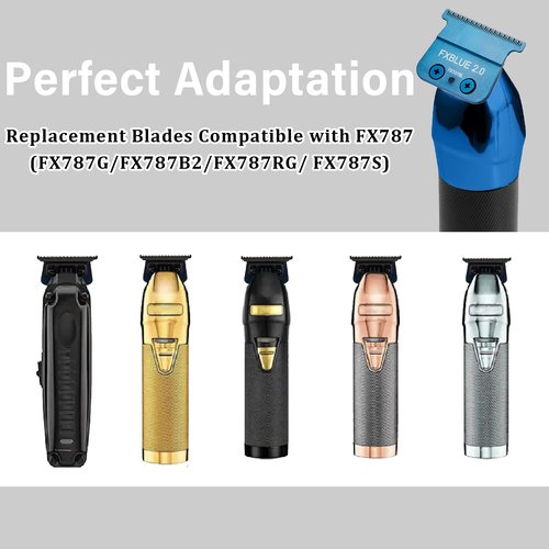 FX707BL 2.0 Replacement Blades,Standard and Fine-Tooth T-Blades compatible with compatible with FX787, FX799 and LoPROFX FX726, FX729 Trimmers (2 Count)