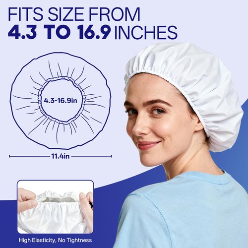 Tolnetr No Water Rinse Shampoo Caps, Microwavable Waterless Shampoo Cap for Bedridden Patients Elderly, Rinse Free Dry Hair Washing Caps for Camping, PH Balanced, Portable, Easy Life, 8 Pack