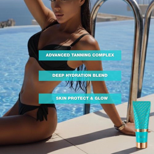 Onyx Strongest Dark Tanning Accelerator Lotion - Effective Tan Enhancer for Indoor & Outdoor Sun - Accelerates Melanin Production - No Stains & Streaks | Super Moisturizing | Tropical Scent | No-SPF