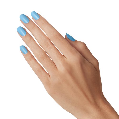 Dashing Diva Glaze Mani Pedi Kit - The Bitesize Blue Glaze - Comes with LED Nail Lamp - Long Lasting, Semicured Gel Nail Strips for Toes & Hands