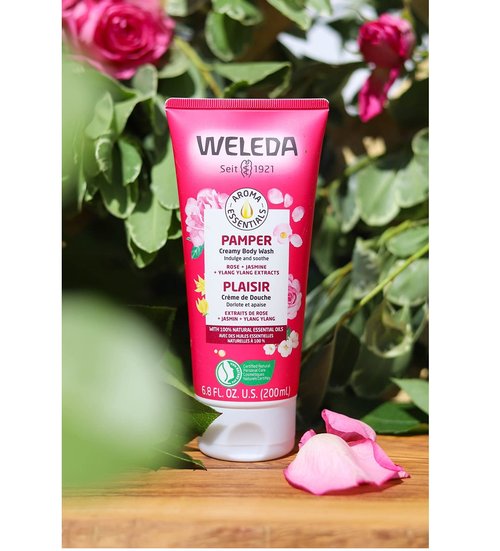 Weleda Aroma Essentials Body Wash Collection, 6.8 Fluid Ounce (Pack of 3), Energy Shower Gel, Pamper and Relax Body Wash, Gentle Plant Rich Cleanser