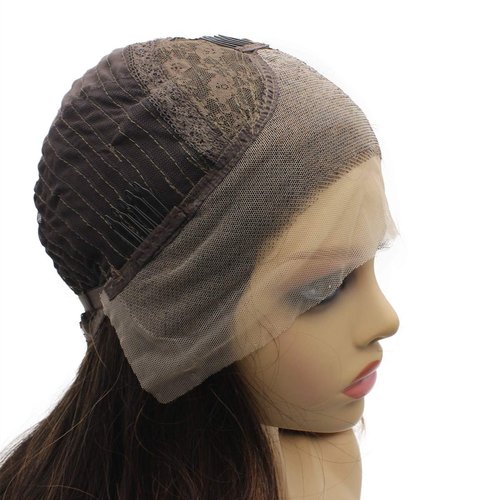 iwonawig Iewig Shoulder Length Wavy Dark Root Ombre Grey Lace Front Synthetic Party Wig