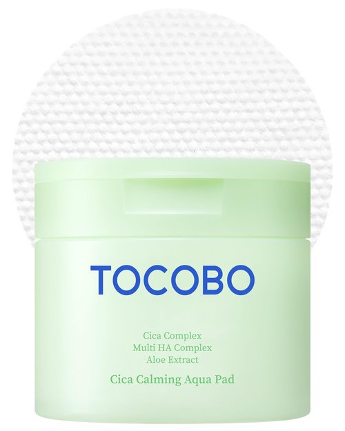 TOCOBO CICA Calming Aqua Toner Pad – Korean Vegan Dual-Sided Toner Pads with Fermented CICA, Aloe & Multi-Hyaluronic Acid – 3-Second Soothing and Cooling Care for Sensitive, Heated Skin, 60 Pads