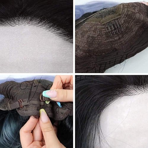 variouswig Platinum Blonde wavy lace front wig long natural platinum blonde heat resistant synthetic lace front wig for Woman cosplay 24inch