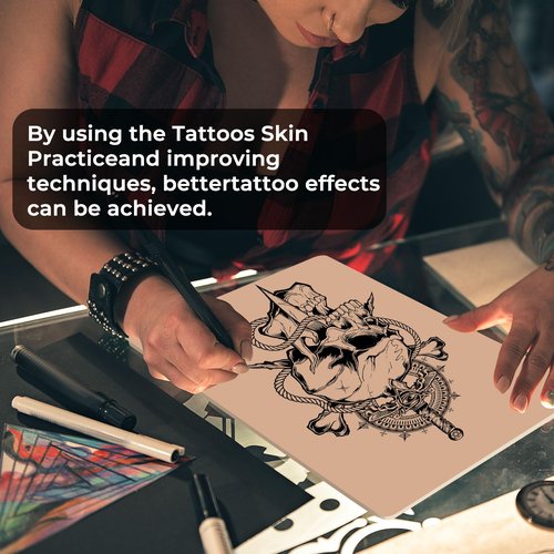 3mm Tattoo Practice Skins - 15-Pack Professional Thick Silicone Sheets (5.6"x7.5") - Realistic Tattoo Skin for Training, Perfect for Beginners & Artists - Durable Fake Skin for Machine Practice