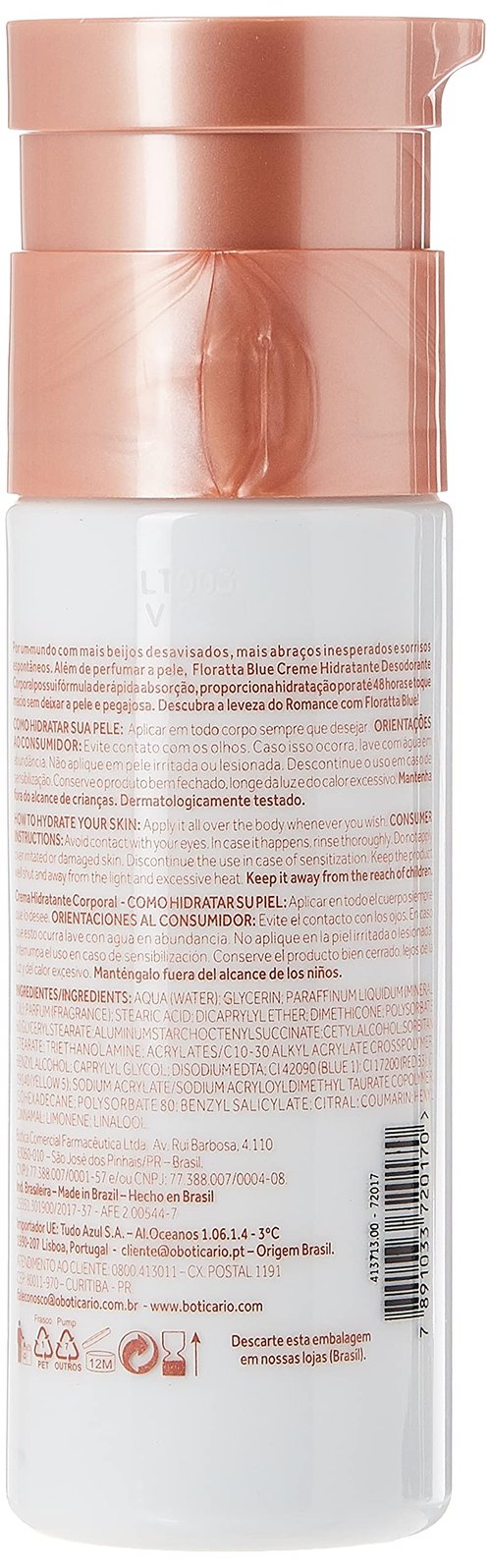 Floratta Blue Moisturizing Body Cream 6.7 Oz