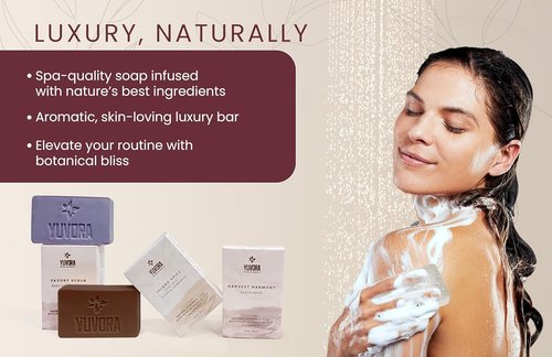 Yuvora 6 Pcs Women Natural Handmade Body Soaps 5 OZ Pack Floral Radiance Long lasting Fragrance Luxurious Scents with Natural Ingredients – Sulfate & Paraben Free, Vegan Soap