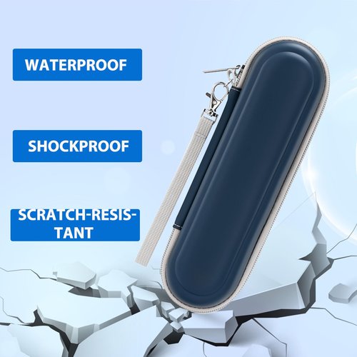 Toothbrush Travel Case for Oral B/Oral-B Pro 1000 1500 5000 7000 & Philips Sonicare 4100 1100 5300 5100 6100/iO Electric Toothbrush, Hard Protective Storage Bag (Deep blue case with toothbrush cap)