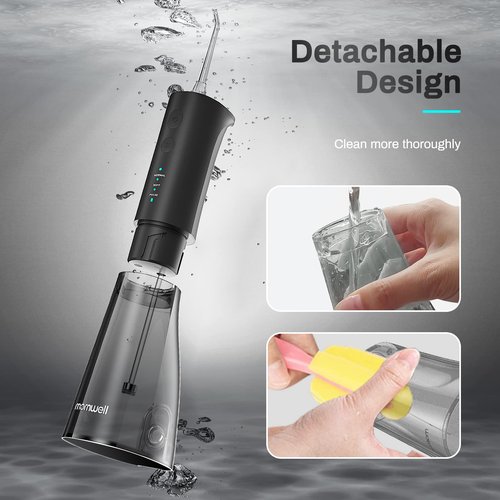 Water Flossers for Teeth, 300ML Cordless Water Flosser, Mornwell 3s Pressure Crescendo Oral Irrigator, Professional Rechargeable Portable Water Flosser