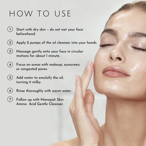 Monopoli Skin Pre-Cleanser Oil | Deep Cleansing and Nourishing | Enriched with Rice Bran Oil | Perfect for Removing Makeup and Impurities | Single 200ml