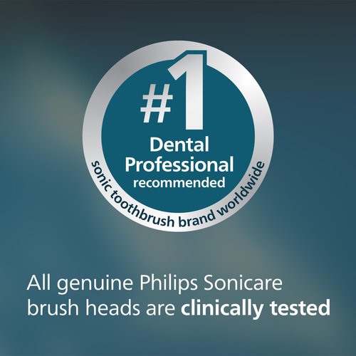 Philips Sonicare C1 SimplyClean - Genuine Replacement Electric Toothbrush Heads, White, 4 Pack One Year Supply, HX6014/65