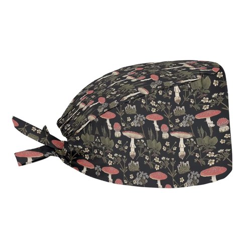 JoyLamoria Brown Mushroom Turban Hat Casual Satin Sleep Hat Bonnet Hair Protector