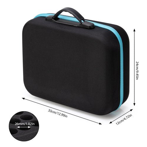 DHXYZZB Essential Oils Carrying Case Holds, 70 Bottles 5ml, 10ml, 15ml Bottles Storage Organizer Bag Hard Shell EVA, Essential Oil Bag with Labels & Bottle Opener & Plastic Droppers (Blue)