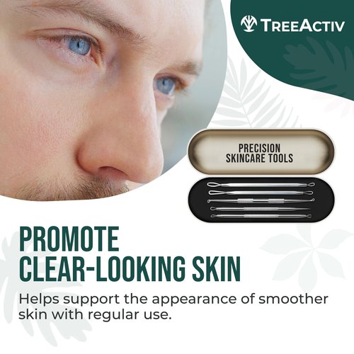 TreeActiv Milia & Acne Spot Cream 3 Items Tool Kit, Eye Milia Remover, Includes 0.5oz Overnight Milia Remover Cream with Bentonite Clay and Aloe Vera, Milia Extractor Tool Kit Acne Treat