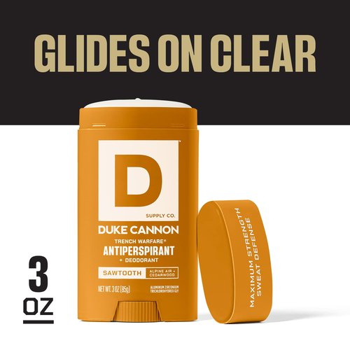 Duke Cannon Supply Co. Anti-Perspirant Deodorant for Men 3 oz. Sawtooth, 2 Pack - Unique Masculine Scent, Odor Control & Soothe Skin
