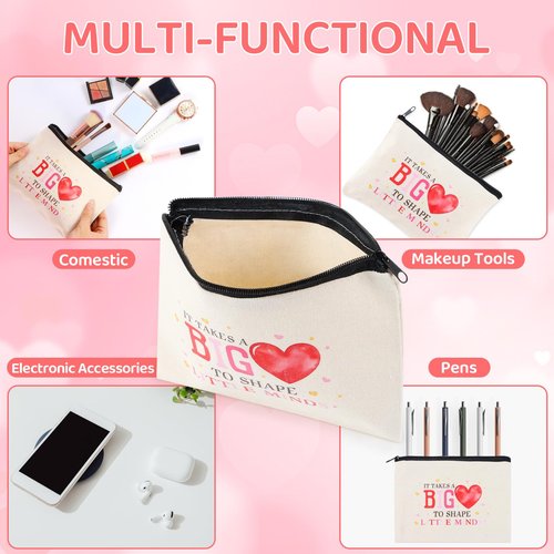 8 Pcs Valentines Teacher Appreciation Gifts - Cute Makeup Bag Gift Ideas for Teacher
