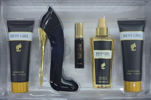 Viaan Krishna Best Girl (Perfume Gift Set for Women Eau de Parfum, 5 Piece Set with 2.7 fl oz Luxurious High Heel Perfume, Body Lotion, Body Mist, Shower Gel & Travel Size Bottle)
